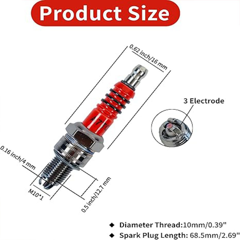 3 قطع من شمعات الإشعال A7TC ذا - مراجعة Motorcycle Spark Plug وسعره